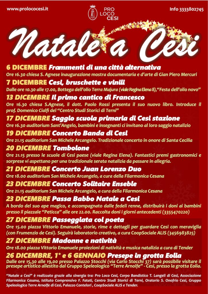 Locandina Natale a Cesi 2025